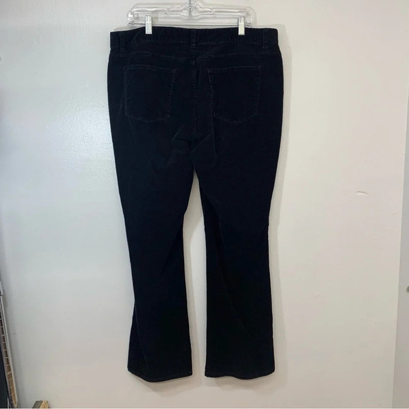 Talbots Corduroy Pants Woman Size 18‎  Curvy Black Straight Leg Pockets Stretch - Picture 4 of 12